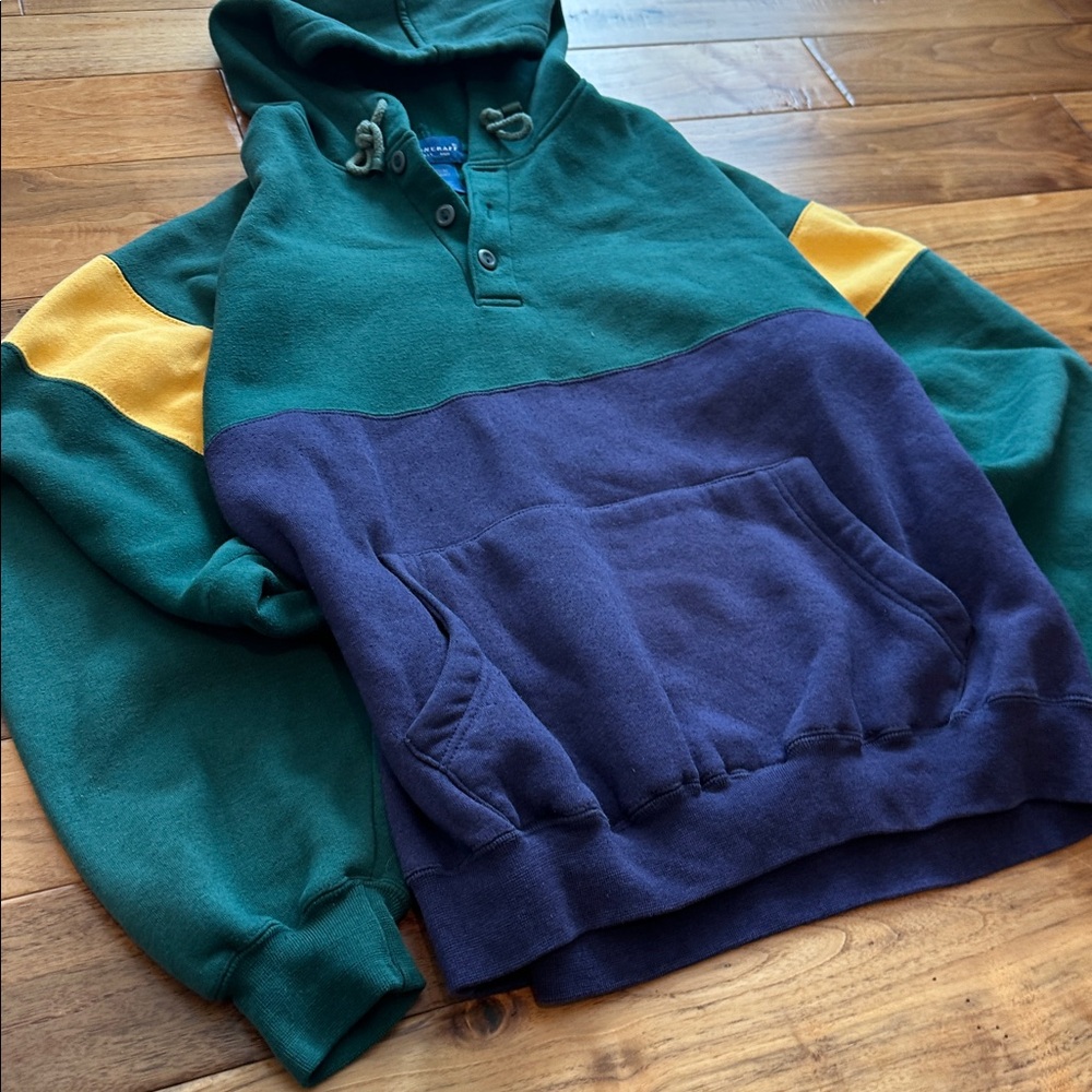 Vtg Towncraft collegiate striped hoodie - Picture 4 of 4